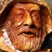 Mountain Man Wood Carving carved by Gary Wiz Burns