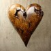 Personalized Handmade Wood Carving of a Brown Heart carved by Gary Burns the treewiz, woodworking
