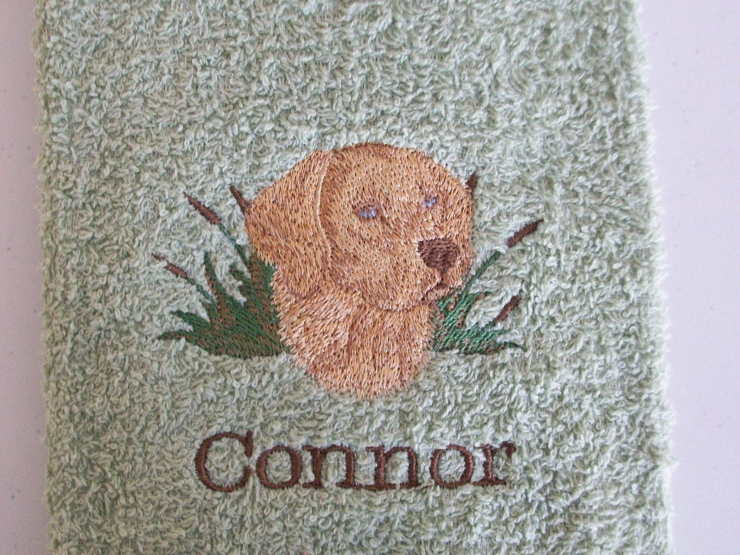 Custom Embroidered Towel with Your Dog Breed