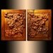 METALLIC Rich Texture Copper Original Abstract Painting By Henry Parsinia Large 32x20
