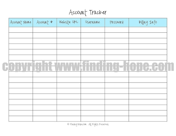 account tracker pdf