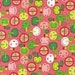 Suzy Ultman, Appleville Apple Faces Fuchsia -Fat quarter