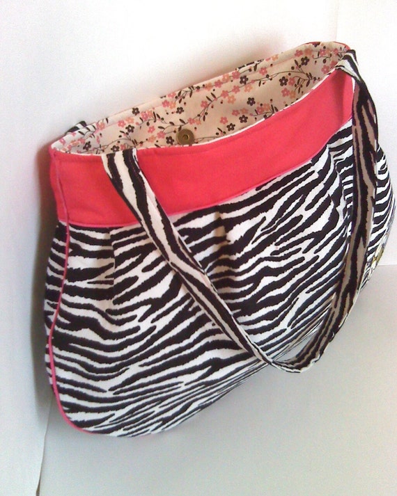 pink zebra purse