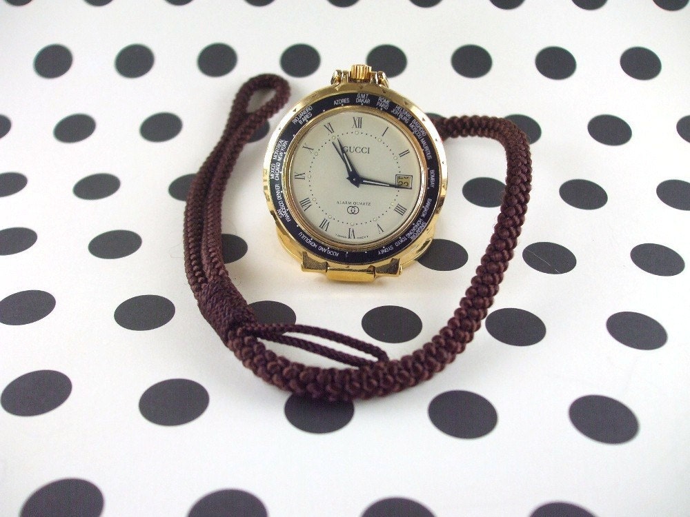 Reserved Gucci Pocket Watch with World Time Bezel Reserved