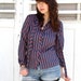 S U P E R S A L E Vintage Navy and Red Striped Blouse