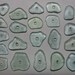 21 Drilled Sea Beach Glass Beads "Seafoam" San Juan Island WA