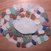 61 Sea Beach Glass "Large Clear Nugget & Rainbow Minis" Tumbled San Juan Island, Wa - Specimen, Decor, Jewelry, Mosaics, Arts, Crafts