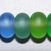7 "Rainbow" Lampwork Beads Made From Antique Sea Beach Glass - Jewelry, Crafts, Art