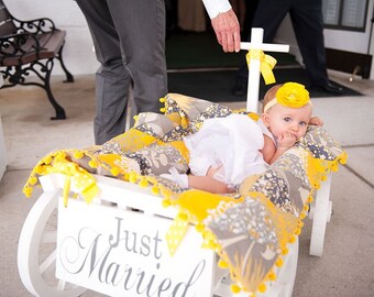 Here Comes the Bride Sign with Just Married. 8 X 16 inches, 2-Sided. Bridal Wedding Sign, Wedding Reception Sign, Wedding Photo Prop Sign.