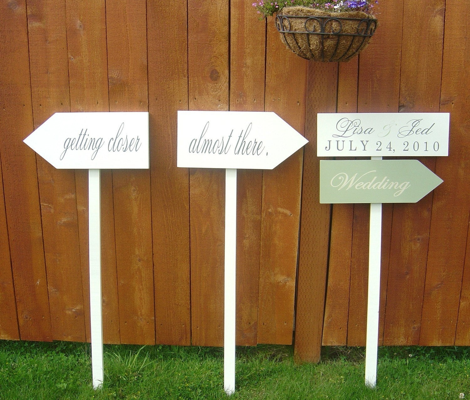 DIY Wedding Sign Kit.....Solid wood unpainted set of 3 signs