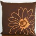 Sale 20% off - Embroidered Decorative Pillow Cover - Daisy - 18" x 18" (READY TO SHIP)