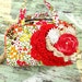 Romantic Shabby chic Embellished handbag Clutch Purse fabric rose French Market accessories country chic