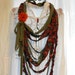 Bohemian gypsy bib necklace boho chic vintage halston free people woodland pixie jewelry