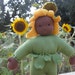 Waldorf Doll - Sunflower Child 14 inch Cuddle Doll - Ready to Ship