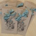 alice in wonderland white rabbit shabby chic paper sacks lot of 5