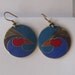 Vintage Laurel Burch Harlequin Bird Earrings