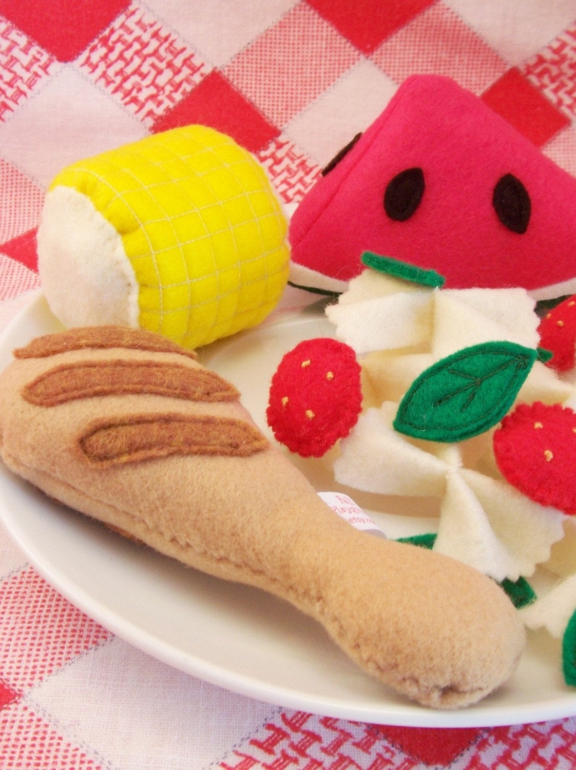 Felt Food Chicken Dinner Eco Friendly Pretend Play Food Set