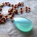 RESERVED for grandcerulean - Blue Chalcedony and Garnet Gemstone Necklace and Australian Boulder Opal Pendant in 14k Gold Fill