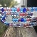 SALE Berry Patch Lake Erie Beach Glass Memory Wire Bracelet