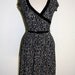 SALE Pin Up. Vintage inspired. 1950. Rockabilly. Black and White. Bones. Wrap dress. Small/Medium