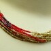 Braveheart Heart necklace creamy multistrand Rich Golden 16 in, free shipping