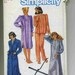 FINAL CLOSING SALE Vintage Robe Pajamas Nightgown Pattern Plus Size Large 18 20 Simplicity 6625 Bust 40 42 Feminine Lace
