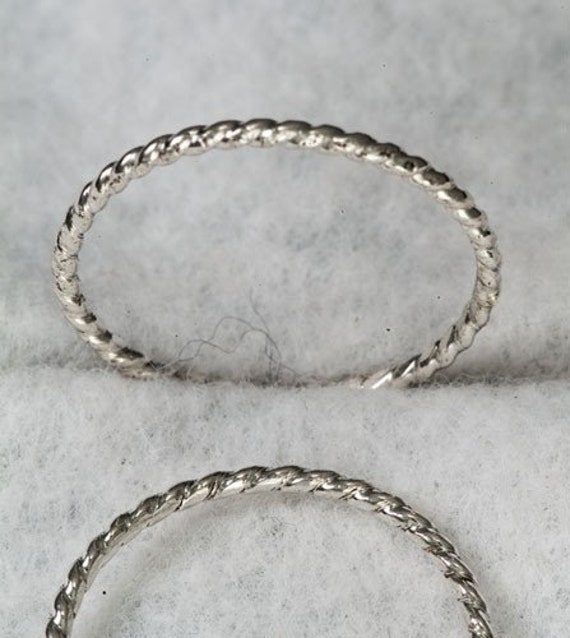 Braided Wire Sterling Silver Spacer Band Ring