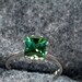 Reserved for Nick AAA Deep Blue Green Tourmaline 2 Ct. Square Cut Unique Engagement Gemstone