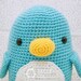 KOKO the signature PENGUIN Plushie Amigurumi Doll finished size 11 in. tall