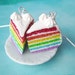 Rainbow cake earrings