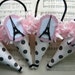 Eiffel Tower Tussie Mussies - Paper Cones - pink and black - Paris Party Favor - Paris Party Decor