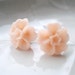 Flower Earrings, Peach Blossoms on Stainless Steel Posts, Stud Earrings, Spring Jewelry, Everyday Earrings