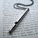 Whistle Necklace -- Silver Working Whistle on Long Gunmetal Chain -- Whistlin'