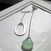 SALE - 10 PERCENT OFF - Seafoam green chalcedony and silver oval hoop lariat necklace