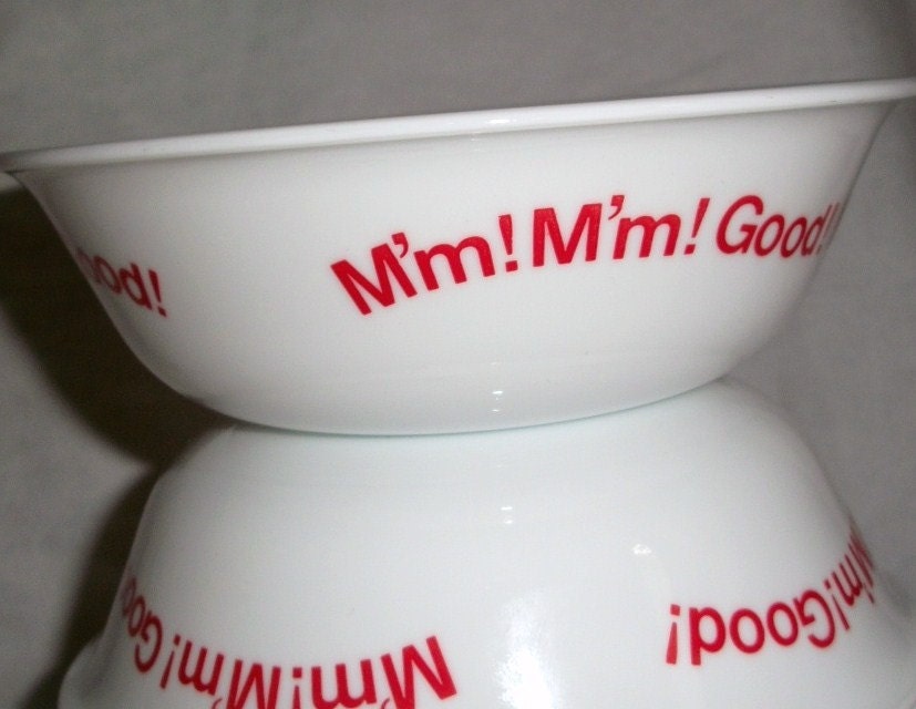 Corelle Campbell's Soup Bowls M'm M'm Good