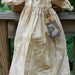 Handmade Primitive Decorative Nurse Doll dress with Red Cross Nurse tag and hanger