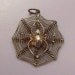 Spider Web Sterling Silver Filigree Pendant Charm