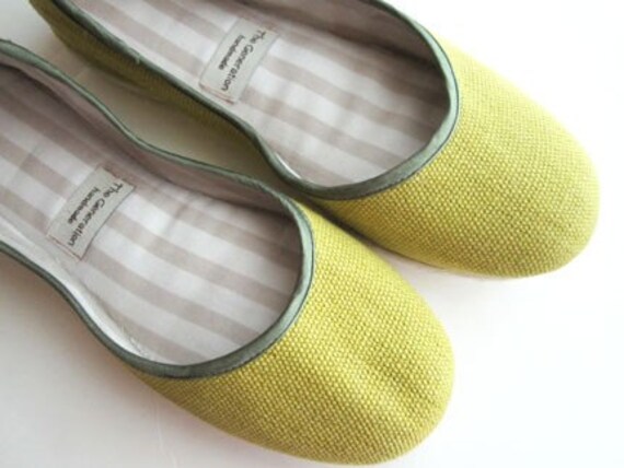 lime green ballet flats