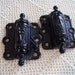Vintage Hinges Cast Iron Spring Loaded