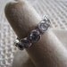 Vintage Ring Bezel Set CZ Silver Tone Wedding Band Size 6 1/2