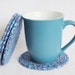 Blueberry Round Coiled Coasters / set of 4 / by PrairieThreads