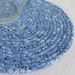 Periwinkle Blue Round Coiled Mat by PrairieThreads