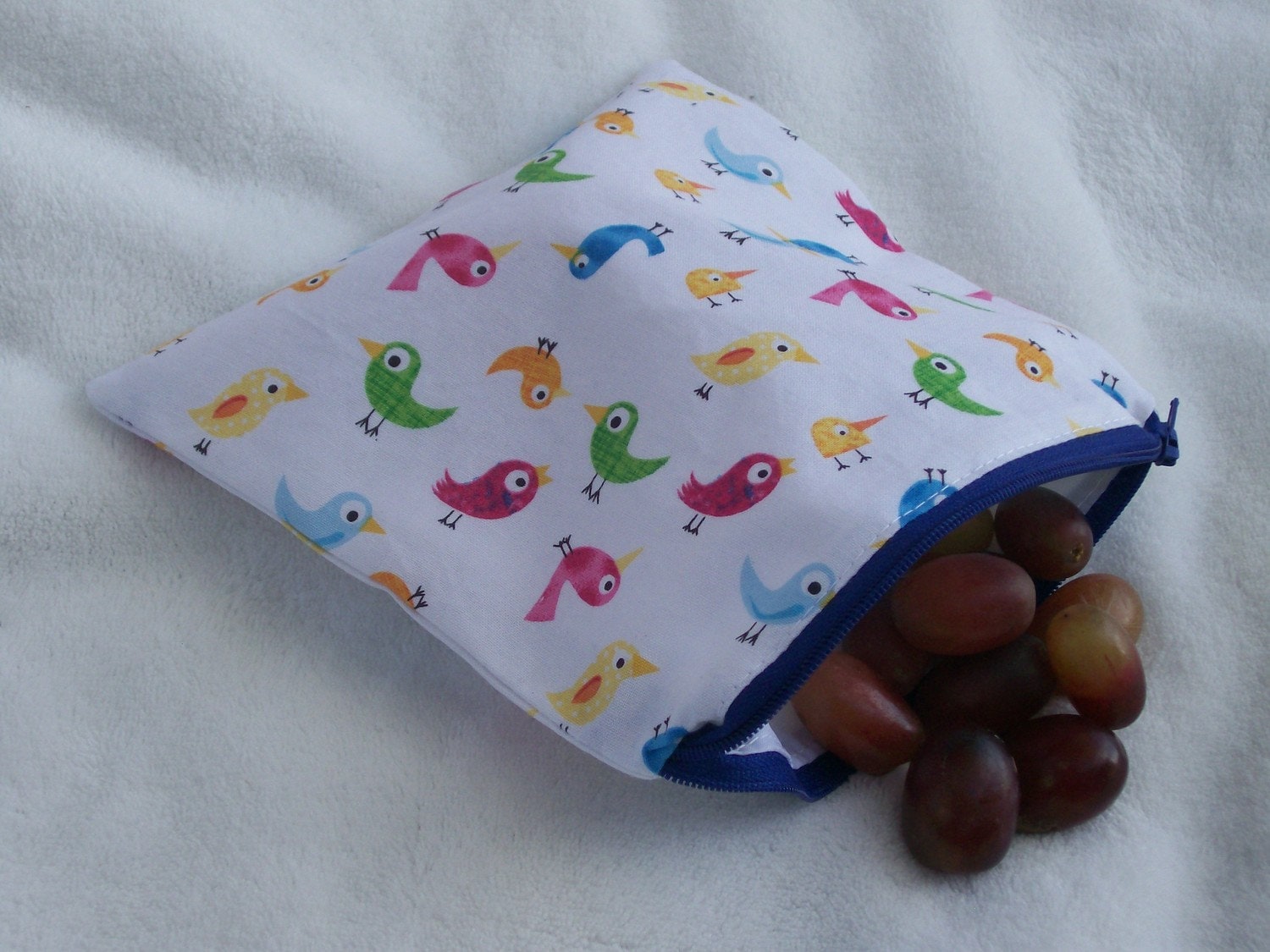 Reusable Snack Sandwich Bag ZIPPER TOP Designer Fabric Color