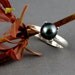 Brenna- MADE TO ORDER - the round pearl ring size 7 or 8 set in solid Argentium Silver- not plated