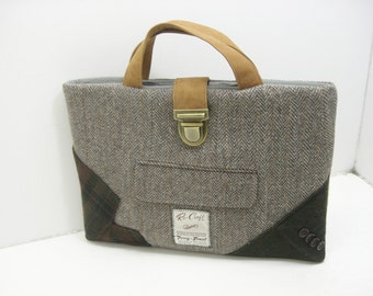 Macbook tote Recycled Suit Coat, Laptop Sleeve, 13" macbook , Eco Friendly