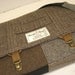 Messenger Bag, Laptop Sleeve, Trunk Latch, Large, Recycled Suit Coat