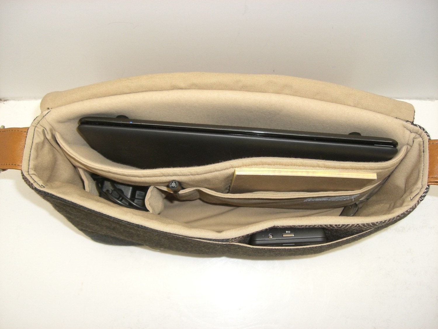 Messenger Bag Laptop Sleeve Trunk Latch Large Recycled