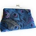 Peacock Feathers Bridal Wedding Bridesmaid Purse Bag Clutch