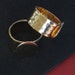 One 24kt GOLD plated Adjustable ring Base blank Hidden adjustment Sm to Lrg sizing Pad 12mm Quality,Hammered pattern