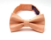 Boy's Bow Tie - Solid Peach - any size